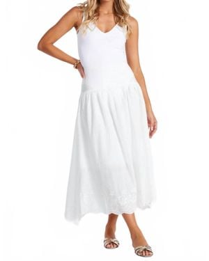 Bishop + Young Capri Eyelet Midi Skirt - White