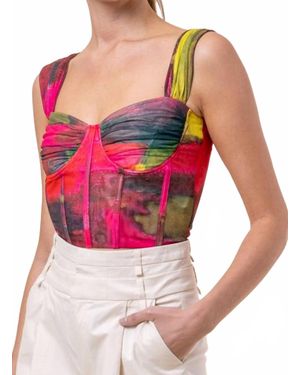Line & Dot Miley Bustier Top - Pink