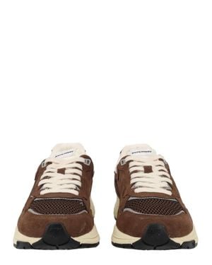 Autry Hyperway Low Suede Mesh Low-Top Sneakers - Brown