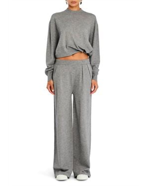 SER.O.YA Alya Knit Pleated Pants - Gray