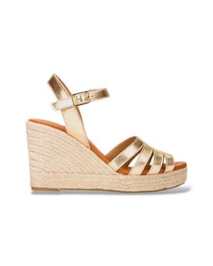 ATELIER Nolita Metallic Strappy Espadrille Wedge Sandals