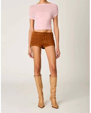 Nia Yale Off-The-Shoulder Top - Pink