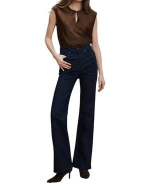 Veronica Beard Sparrow Silk Blouse - Blue