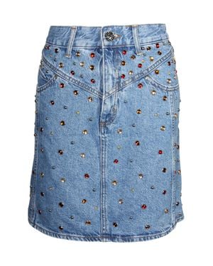 Sandro Rubyn Stud-Embellished Skirt - Blue