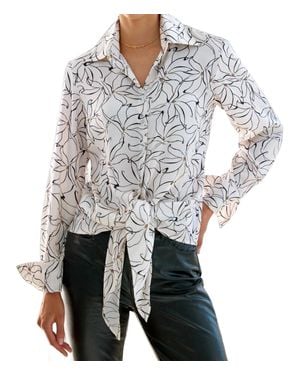 Finley Dancing Lilies Lindy Top - Gray