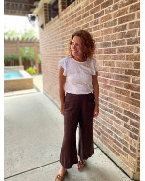 Ivy Jane Linen Crop Pant - Natural