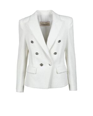 Alexandre Vauthier Double-Breasted Cotton Polyamide Jacket - White