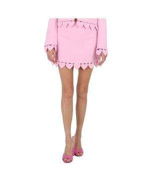 Mach & Mach Ladies Heart-Shaped Crystal-Trim A-Line Skirt, Brand Size 34 (Us - Pink