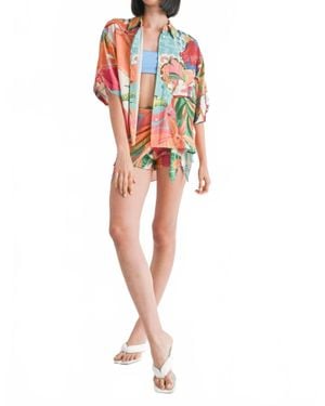 emory park Tropical Camp Shirt - White