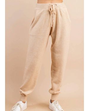 Kori Cozy Knit Sweatpants - Natural