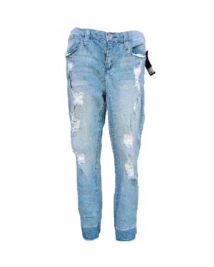 Seven7 Skinny Easy Fit Distressed Jeans - Blue