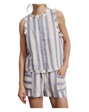 Melissa Nepton Layana Stripe Top - Blue