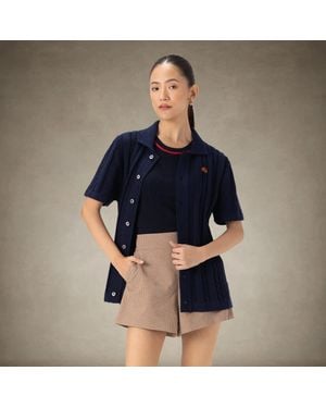 Members Only Jc Polo Cable Sweater - Blue