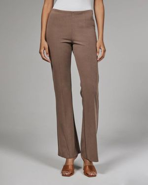 7 Diamonds Rev Ribbed Flare Pants - Brown
