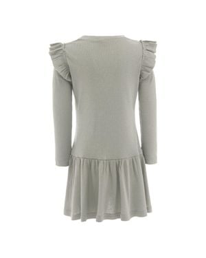 BANBLU Sage Modal Ruffle Dress - Gray