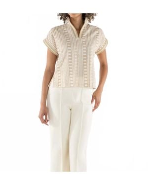 Emily Mccarthy Riviera Short Dolman Sleeves Top - Natural