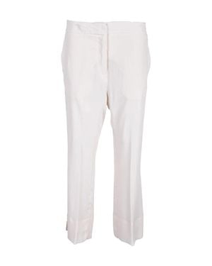 Semicouture Pants Silk Acetate - White