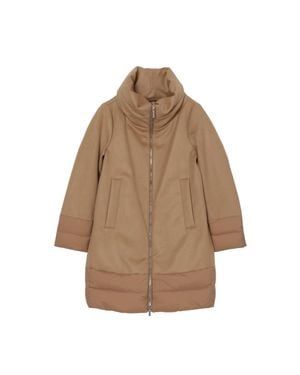 Moorer Soraya-Le Wool-Cashmere Down Coat Camel - Natural
