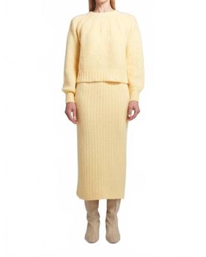 Eleven Six Mila Ribbed Crewneck Sweater - Yellow