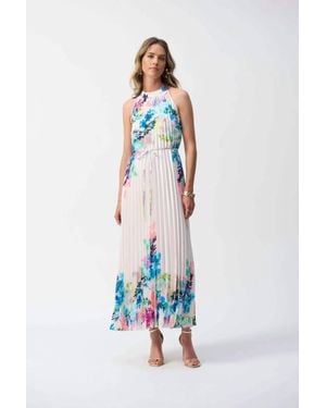 Joseph Ribkoff Maxi Floral Summer Dress - White