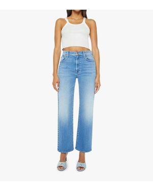 Mother Rambler Zip Flood Jeans - Blue