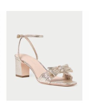 Loeffler Randall Kimora Pleated Bow Sandals - Natural