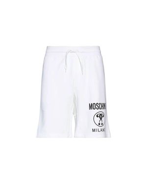 Moschino Cotton Logo Shorts - White