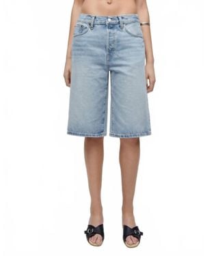 RE/DONE Skater Jean Shorts - Blue