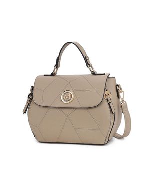 MKF Clementine Vegan Leather Satchel Bag By Mia K - Gray