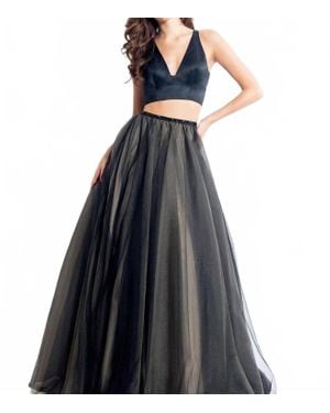 Rachel Allan Two-Piece Matte Satin And Tulle Ball Gown - Blue