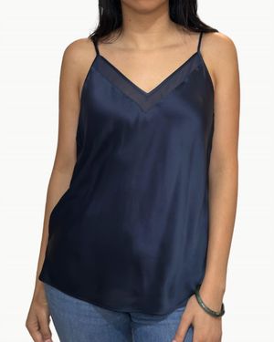 Go> By Go Silk Go Take A Peak Top - Blue