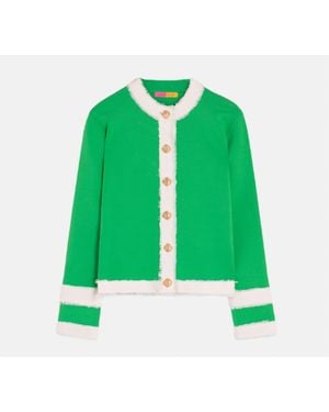 Vilagallo Button Front Cardigan - Green