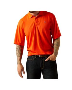 Ariat Tek Short Sleeve Polo Shirt - Orange