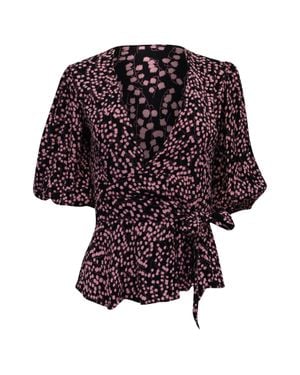 Ganni Wrap Blouse - Purple