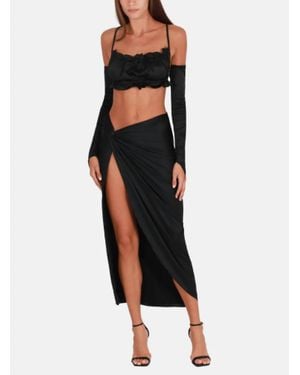 OW Collection Irina Top & Skirt Set - Black