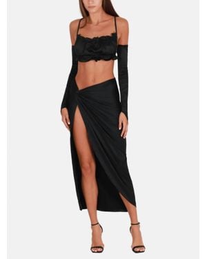 OW Collection Irina Top & Skirt Set - Black