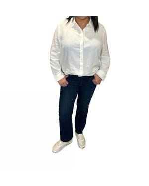 Risen Classic Fit Linen Button Down Shirt - Blue