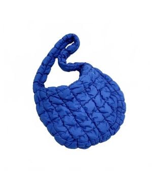 sweet cherry Puffer Purse Tote Handbag - Blue