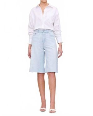 DL1961 Lucila High Rise Jean Short - White
