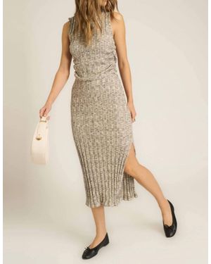 Project Social T Giorgia Funnel Neck Sweater Rib Tank - Natural