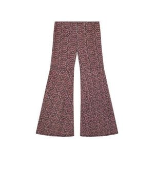 MAISON HOTEL Isadora Cotton Flare Pants - Purple