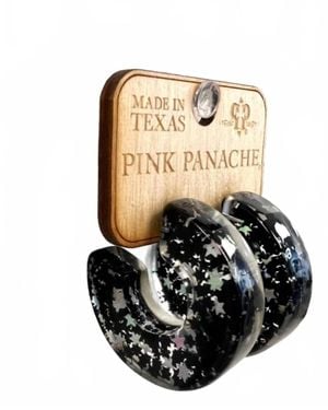 Pink Panache Confetti Earrings - Black