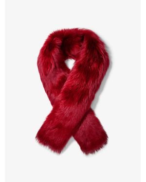 Michael Kors Shearling Stole - Red