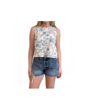 Allie Rose Hydrangea Lane Tank Top - Black