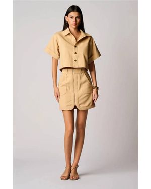 Hevron Nora Skirt - Natural