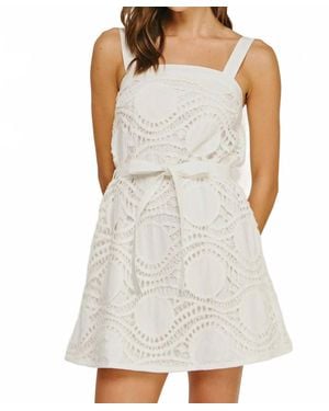 Strut & Bolt Dotted Crochet Mini Dress - White