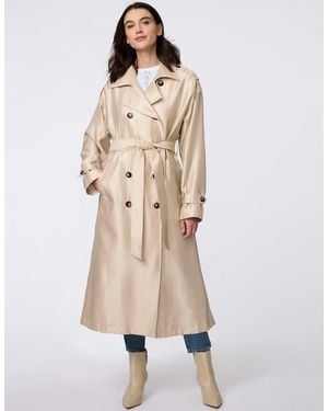 Bernardo Db Textured Trench Ct - Natural