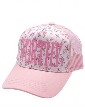 David & Young Worthy Floral Trucker Hat - Pink