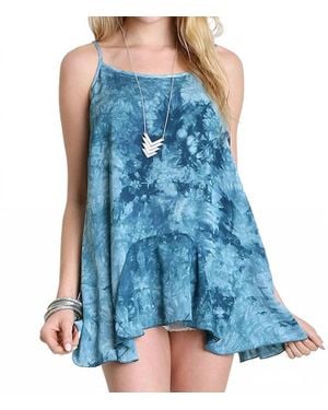 Umgee Tie Dye Cami Tank Top - Blue