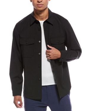 Theory Garvin Wool-Blend Shirt Jacket - Black
